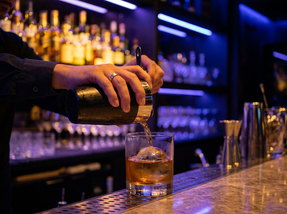 Cocktail signature au bar